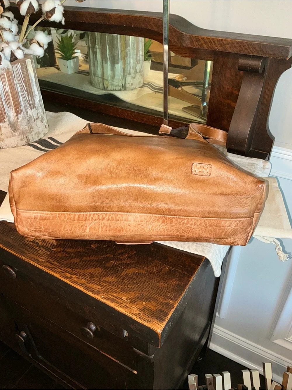 NWT Bed Stu Leather Dallas LTC Hobo Shoulder Bag Tan Rustic MSRP $325